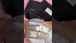 Unboxing my white Chanel shoes