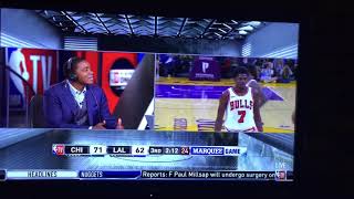 Lakers vs Bulls NBA TV Stupid Split Screen