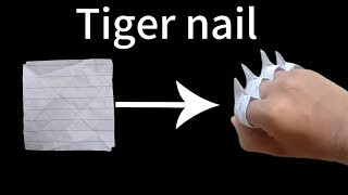 How to make tiger nail for paper | amazing paper craft |