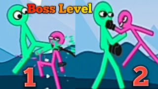 Slapstick Fighter games - Boss Gameplay Part 1&2 - (Android - ios)