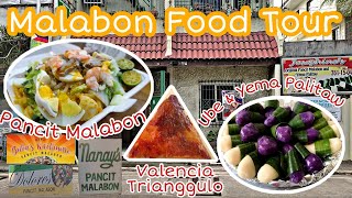 MALABON FOOD TOUR | Pancit Malabon | Valencia Trianggulo | Ube & Yema Palitaw