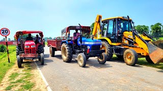 Mahindra 275 Di Tu SP Plus Loading mud with new jcb 3dx Backhoe loader Machine | pk jcb plus