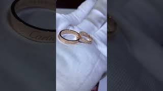 Custom Made Cartier Wedding Logo Ring 18K Real Gold For Men And Women