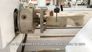 The Operation Video of 1325 cnc router 4 axis 3d woodworking machinery