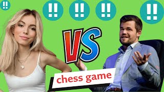 Beautiful chess game 27, Magnus Carlsen vs Anna Cramling