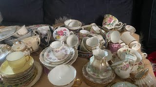 Finally Unpacking Over 3 years Ago Unbelievable Estate Sale Finds Havilland, Limoges, Royal Albert