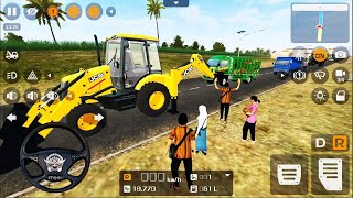 JCB Backhoe Loader Mod Driving - BUSSID Game Video - Bus Simulator Indonesia - Android Gameplay