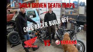 Cafe racer build off | Honda vs Yamaha | 80's bikes