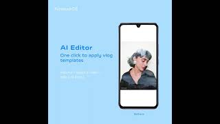 One click to apply vlog templates with #AIEditor.