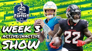 Week 3 Sunday Morning Active/Inactive MUST Start or Sit Advice | *Live* Q&A