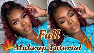 Vlogtober Day 9: Fall Inspired Makeup Tutorial| New Dark Skin Friendly Lipgloss| Dose of Kendra