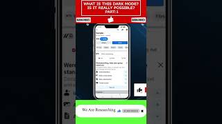 DARK MODE IS IT REALLY POSSIBLE? "Part 2" #Shorts