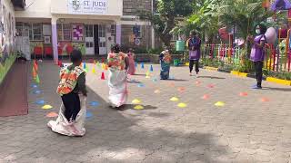 Sack race with 4-5 yr olds.