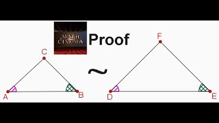 The fastest proof for: If two triangles have two equal corresponding angles then they are similar