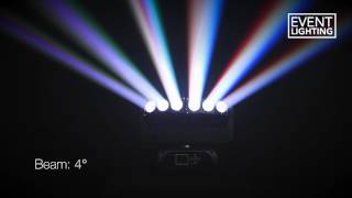 M6B10RGBW Event Lighting Fast Tight Movement from RGBW Multihead Beam with Pro Features