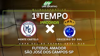 MONTE CASTELO X CRUZEIRO - Copa Sul de Futsal 2024 - Futebol Amador Ao Vivo - Sao Jose dos Campos