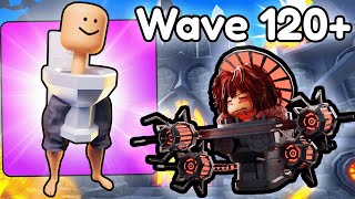 I Beat Wave 120 With TOILET MAN! (Toilet Tower Defense)