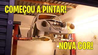 ESCOLHEMOS A COR DO FUSCA E COMEÇOU A PINTAR!