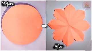 How To Make Simple & Easy Paper Flower Cutting 🏵️ | DIY Paper Flower | Paper Craft