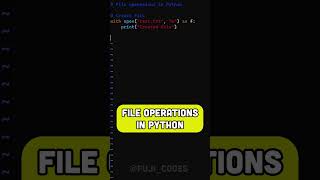 File Operations In Python #files #python #shorts