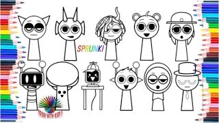 INCREDIBOX SPRUNKI New Coloring Pages / How to Color Sprunki ORIGINAL VERSION Characters /NCS