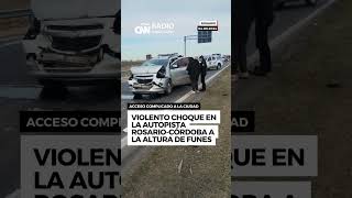 Violento choque en la autopista Rosario-Córdoba a la altura de Funes