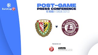 Post-game press conference | EuroCup 21-22 RS Round I | Slask Wroclaw - Lietkabelis Panevezys