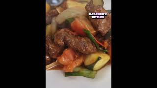 stir fried sweet and sour pork ribs ឆាជូអែមឆ្អឹងជំនីជ្រូក #eating #food #simplecooking #easycooking