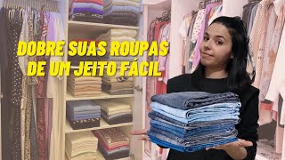 Como Dobrar qualquer Peças de Roupa de um jeito fácil | Guia Definitivo de Dobras 👕 👖