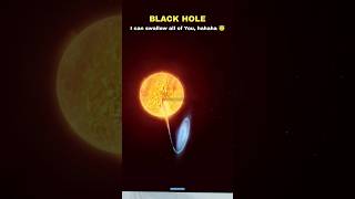 Sun vs Black hole #universe #shortsfeed #shortsvideo