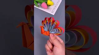 Paper Peacock Craft || Kids Craft #shorts #art #craft #dailyshorts #artwork #diy #Pencil&Paper