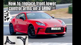 How to replace front lower control arms on a GR86 #automobile #toyota #toyota86 #gr86