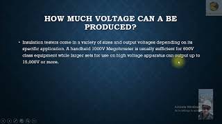 Voltage Generated by IR and relationship with Mega Ohm