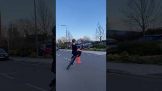 He got close to that cone! #wheelie #viral #shorts #cone #close #insane #subscribe