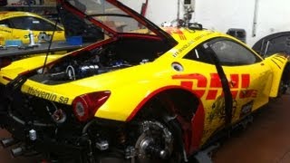 Ferrari 458 Italia GT3 team Sport Garage DHL stand race 24 heure SPA [HD]