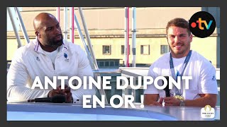 Teddy Riner et les médaillés d'or en rugby à 7 Paulin Riva et Antoine Dupont, invités du JT 20h