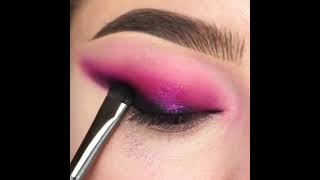 Beautiful pink eyeshadow makeup video.