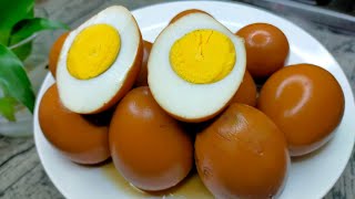 TELUR BACEM COKLAT HEMAT GAS || Cara membuat telur bacem coklat