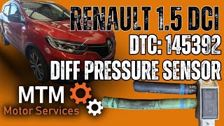 145392 Renault 1.5 Dci DPF Differential Pressure Sensor replacement