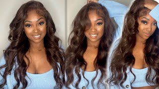 Slay with Style: Installing a Fiery Brown 13X4 Lace Frontal Wig, flip over method ft. Dorsanee Hair