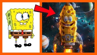 SpongeBob SquarePants But Turned Into Space Rocket 🚀 All Characters 🔥 2024 ✨