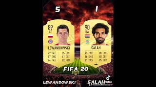 Lewandowski vs Salah FIFA Card Comparison🔥🤩 || Football career extra || #football#shorts