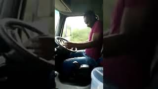 Truck driver dancing