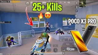 Best Aggressive Gameplay With 25+ Kills 😍 Poco X3 Pro 🔥 HD+FPS❤️ Pubg Mobile