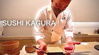 OMAKASE AT SUSHI KAGURA -Shinbashi,Tokyo - November 2021 - Japanese Food [English Subtitles]