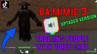 (PASTEBIN 2022) ROBLOX DA MIMIC 3 *UPTADED*[ SCARING PEOPLE WITH VOICECHAT ON ,FREE MIMIC SCRIPT...]