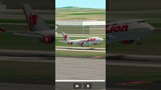 Landing Pesawat Besar B747-400 Lion Air #realflighsimulator #shorts