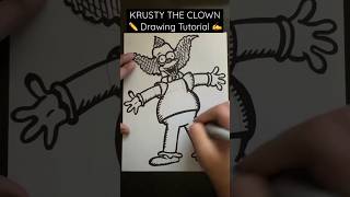 Everyone Can Draw! - KRUSTY THE CLOWN ✍️ Drawing Tutorial 😀✏️ #krusty #thesimpsons #krustytheclown