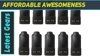 High Capacity Lithium-ion Batteries for Radio XTS Series - 10 Pack with Belt Clips