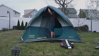 Coleman Tent with Dark Room Technology Set Up